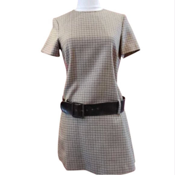 Fendissime by FENDI Plaid Mod Mini DRESS Dropped Waist MADE in ITALY Size 40 EUC - Picture 1 of 7
